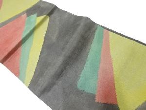 アンティーク　色紙模様織出し袋帯（材料）